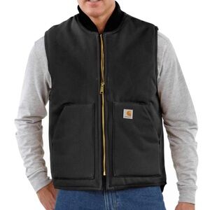 Carhartt V01 Insulated Relaxed Fit Rib Collar Gilet Work Duck Vest OV0001-M  2XL